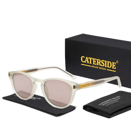 CATERSIDE Fashion Men's Round Sunglasses High-quality PC Design Sun Glasses Women's Outdoor Travel Business Festival Gift Glasse