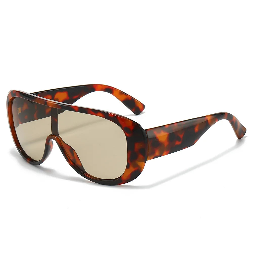JNPCXI New Oversized Pilot One Piece Sunglasses Women Fashion Gradient Shades UV400 Men Trending Punk Outdoor Sun Glasses
