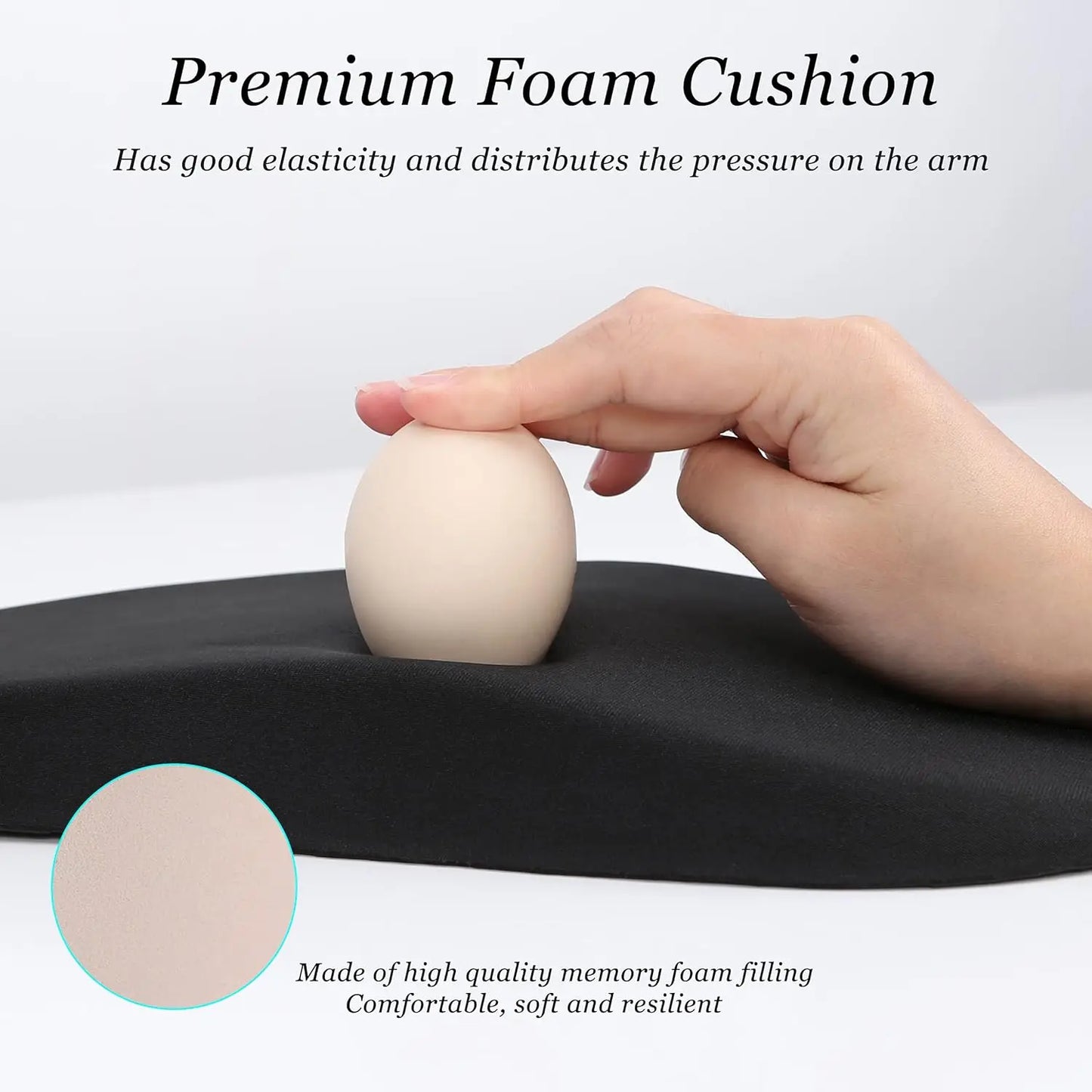 Ergonomic Mouse Pad Wrist Support,Pain Relief Mouse Pad with Wrist Rest,Entire Memory Foam Mouse Pad with Non-Slip PU Base