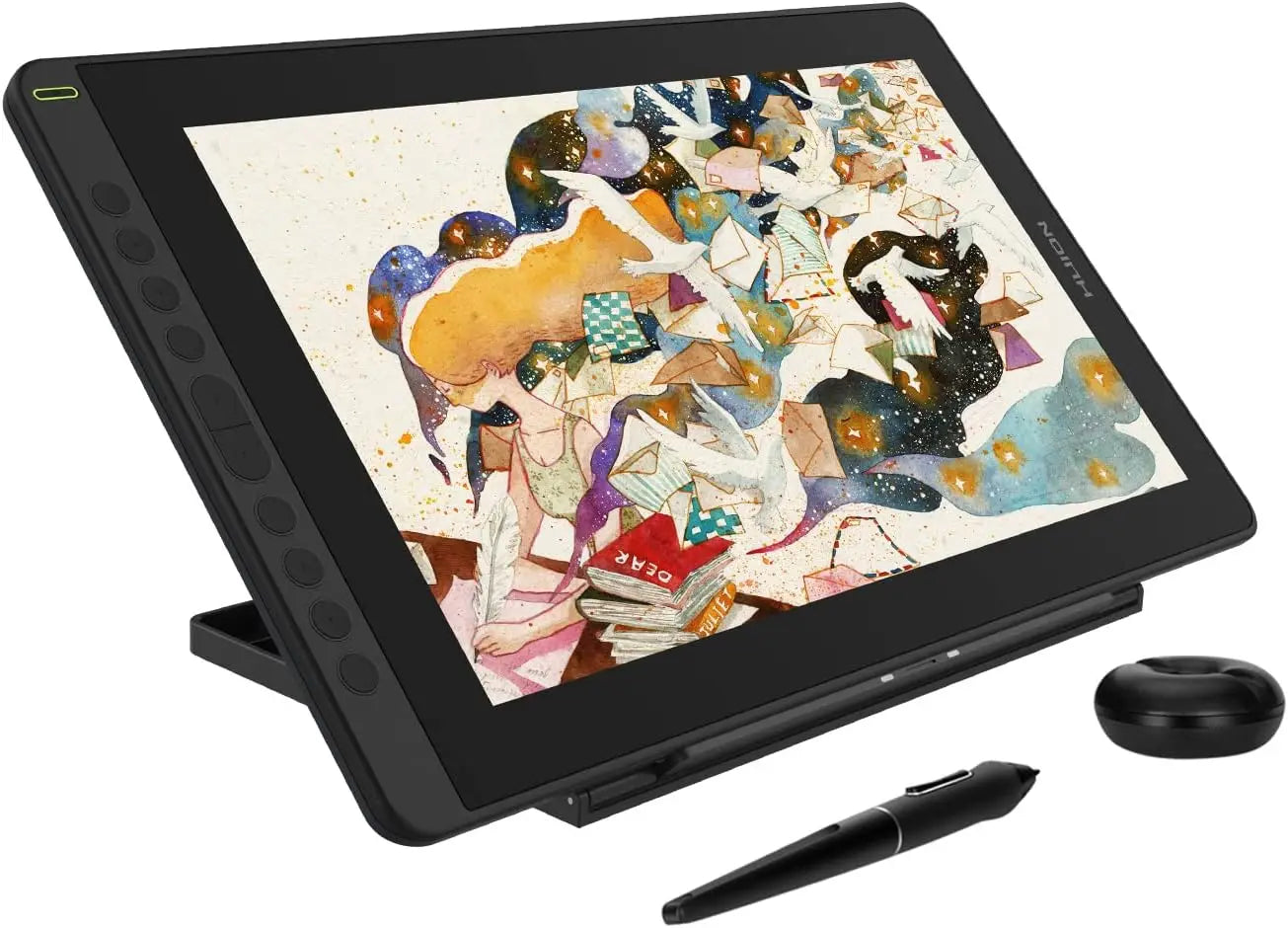 HUION Kamvas16, Drawing Monitor, Battery-Free Pen, 120% sRGB for Win/Mac/Android