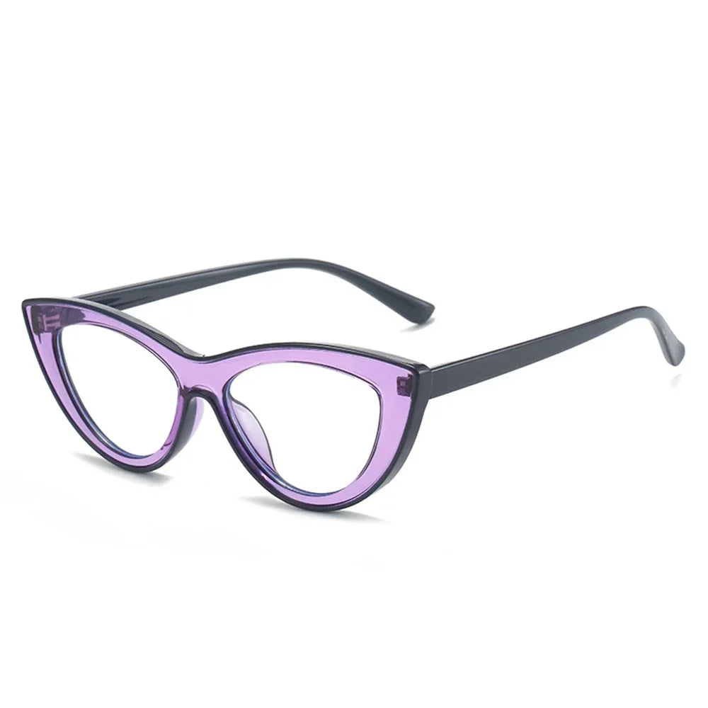 JNPCXI New Blue Light Glasses Women Cat Eye Eyeglasses Frames Computer Glasses Clear Spectacles Small Oval Clear Frames Ladies