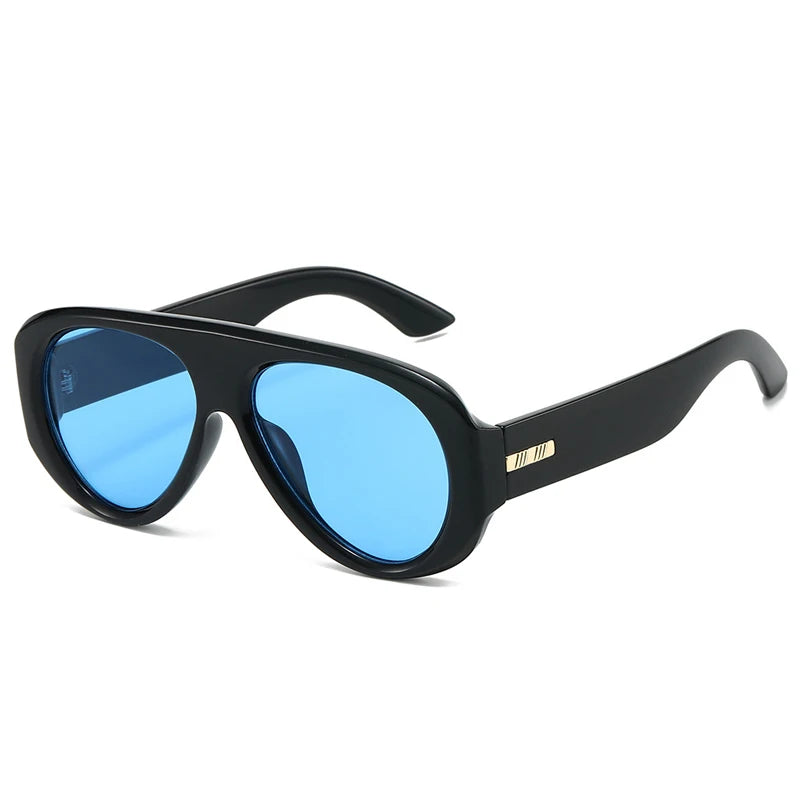 JNPCXI New Retro Large Sunglasses for Women Fashion Wide Legs Sun Glasses Gradient Color Glasses Goggles