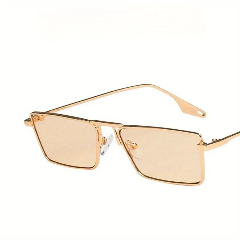 Light Green Metal Frame Glasses Small Frame Trendy Internet Celebrity Style Glasses Fashionable Glasses
