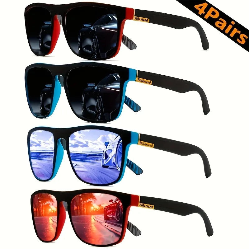 6PCS Classic Polarized Sunglasses Retro UV Resistant Driving Sunglasses for Men and Women