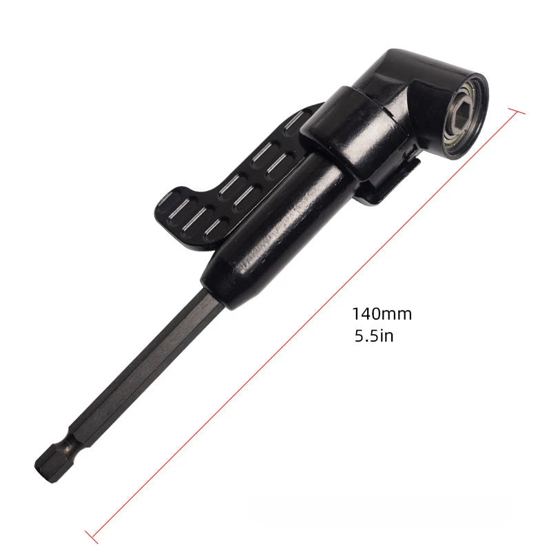 105 Degrees 1/4\ Extension Hex Drill Bit Adjustable Hex Bit Angle Driver Screwdriver Socket Holder Adaptor Tools, L / XL