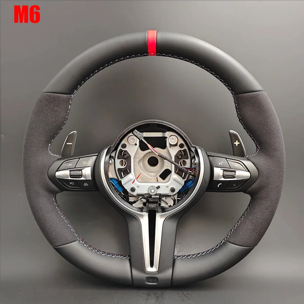 M Volante Lekrad Steering Wheel for BMW Half Alcantara F10 F11 F20 F21 F22 F25 F30 F31 F32 F33 F34 F36 F01 F06 F07 F12 F13 M3 M5