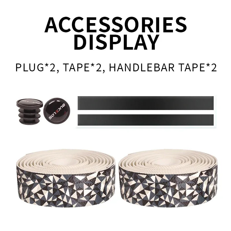 BUCKLOS Professional Handlebar Tape Gravel Road Bike Damping Wrap Belt Gradient Bicycle Non-slip Cycling Handle Bar Accessories