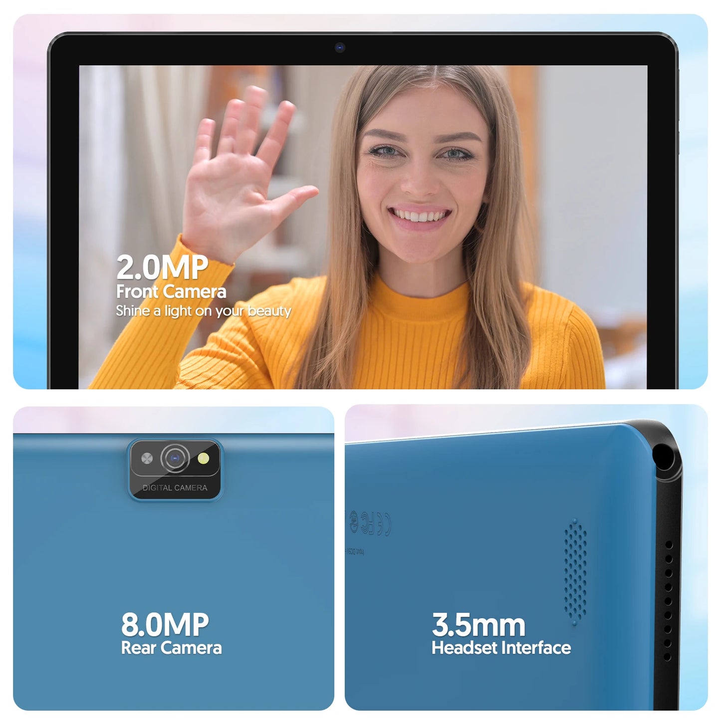 BAKEN new 10-inch Android 13 tablet , quad-core processor, 7GB (3g+4g memory expansion) RAM+64GB ROM, 1TB expansion, 1280x800 IP