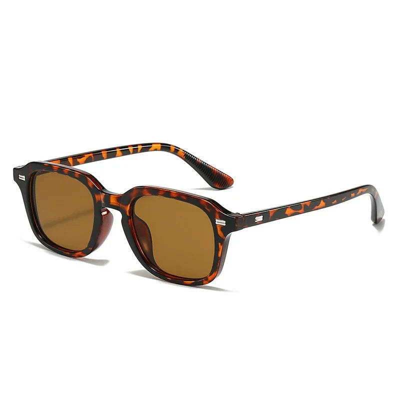 JNPCXI Square Candy Color Women Sunglasses Retro Rivets Men Trending Orange Sun Glasses Shades UV400