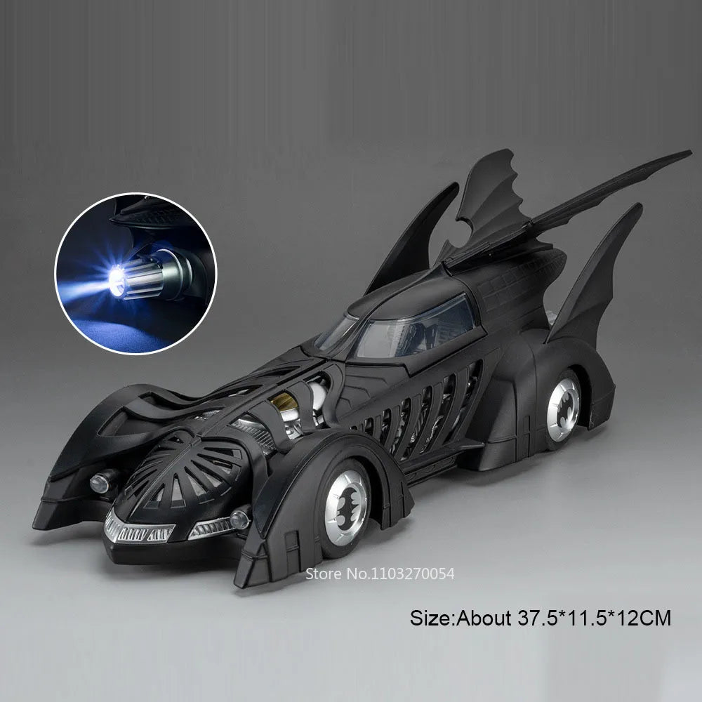 1:18 Batmobile 1995 Knight Model Toy Diecast Alloy Sports Car Front Wheel Steering Spray Function Vehice Children's Holiday Gift