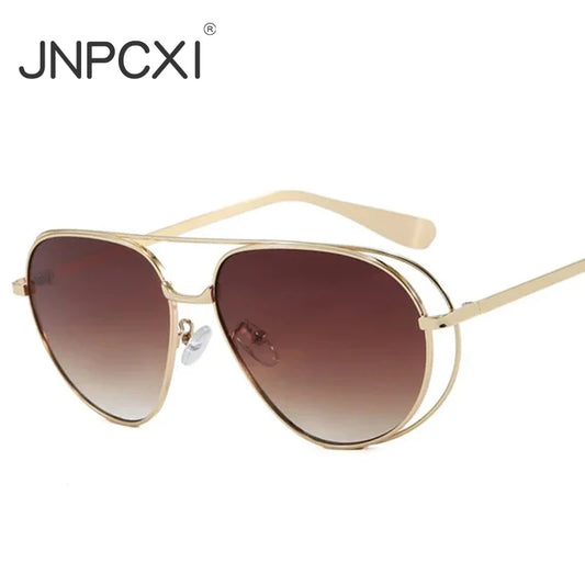 JNPCXI New Fashion Luxury Round Sunglasses for Women Men High Quality Trending Shades UV400 Eyewear