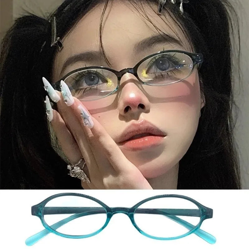 Y2K Street Millennium Spicy Girls Clear Lens Computer Eye Protection Eyeglasses