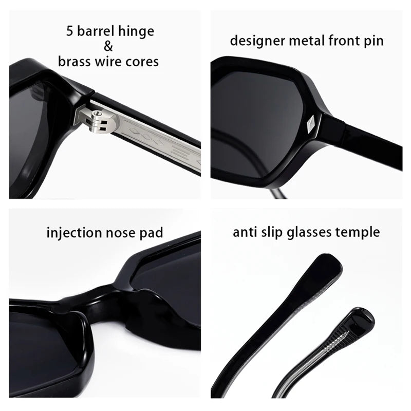 JNPCXI New Fashion Square Punk Sunglasses Men Women Luxury Brand Design Popular Gradient Sun Glasses Travel Eyewear