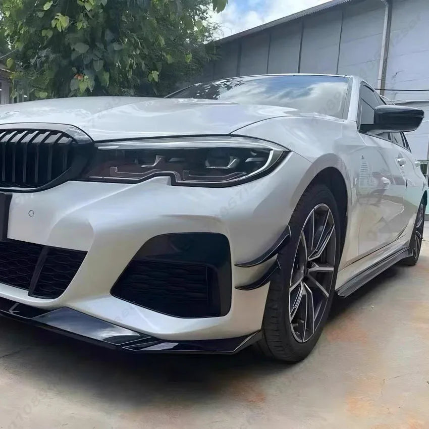 For BMW 3 Series G20 G21 320i 320d 330i 330d 340i 2019-2022 Pre-Lci M-Sport Front Bumper Spoiler Splitter Trim Air Blade Trim
