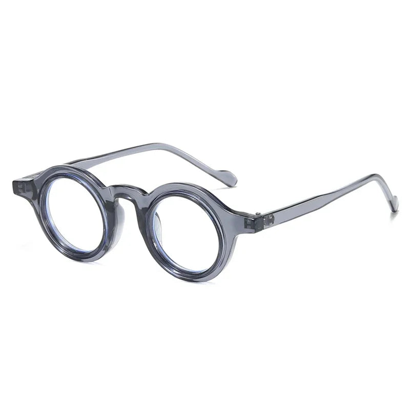 JNPCXI New Fashion Small Round Double Color Women Leopard Glasses Frame Retro Punk Men Clear Lens Eyewear