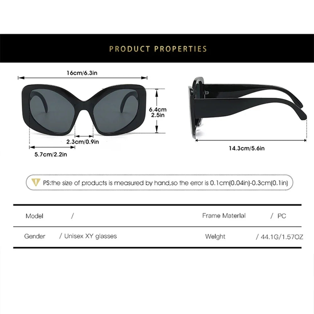 JNPCXI Fashion Oversized Cat Eye Women Sunglasses Shades UV400 Retro Men Matte Orange Candy Color Sun Glasses