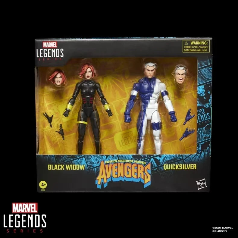 Original Hasbro Marvel Legends Series Black Widow and Quicksilver Action Toy Figure