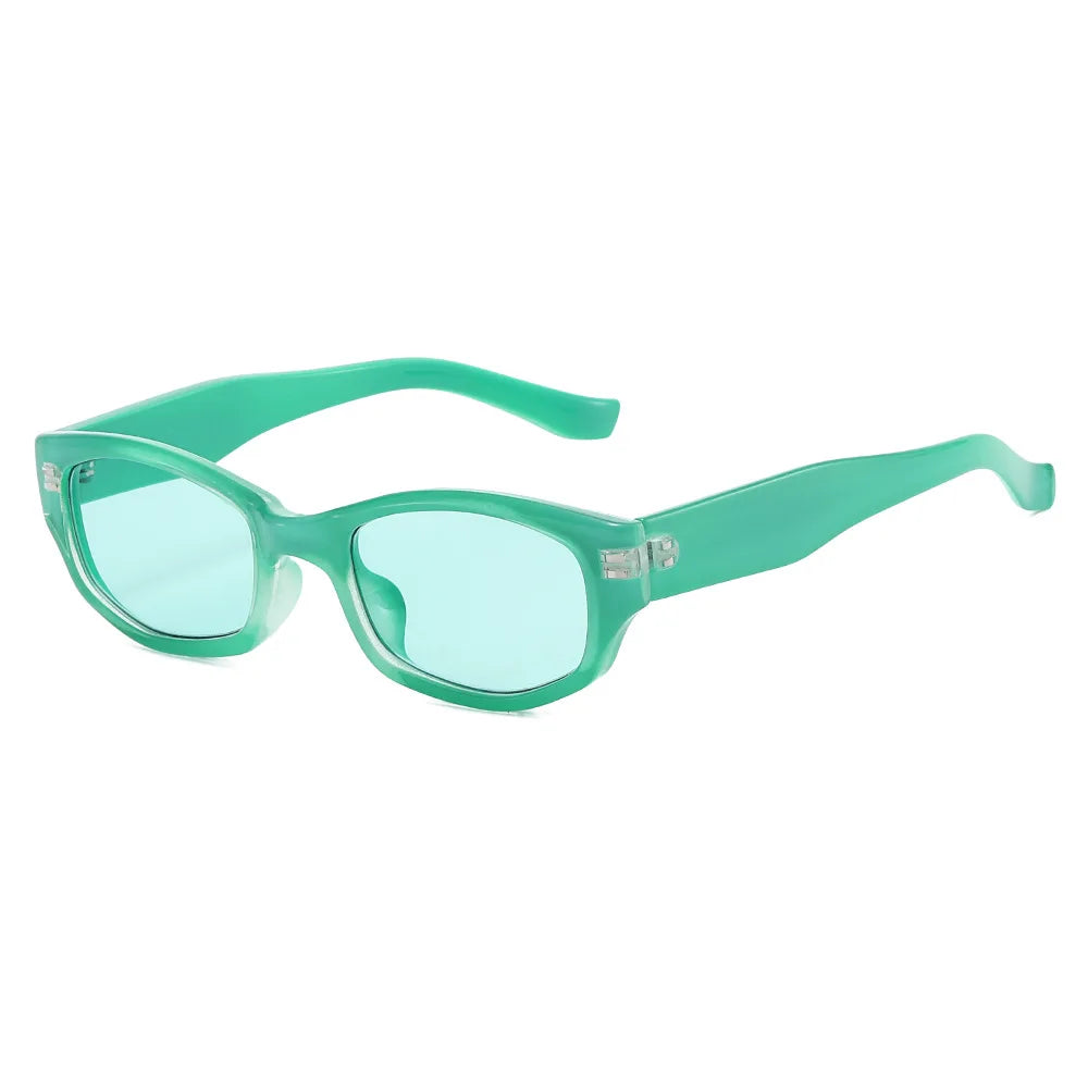 JNPCXI New Retro Small Rectangle Sunglasses Women Candy Colors Shades UV400 Square Men Sun Glasses