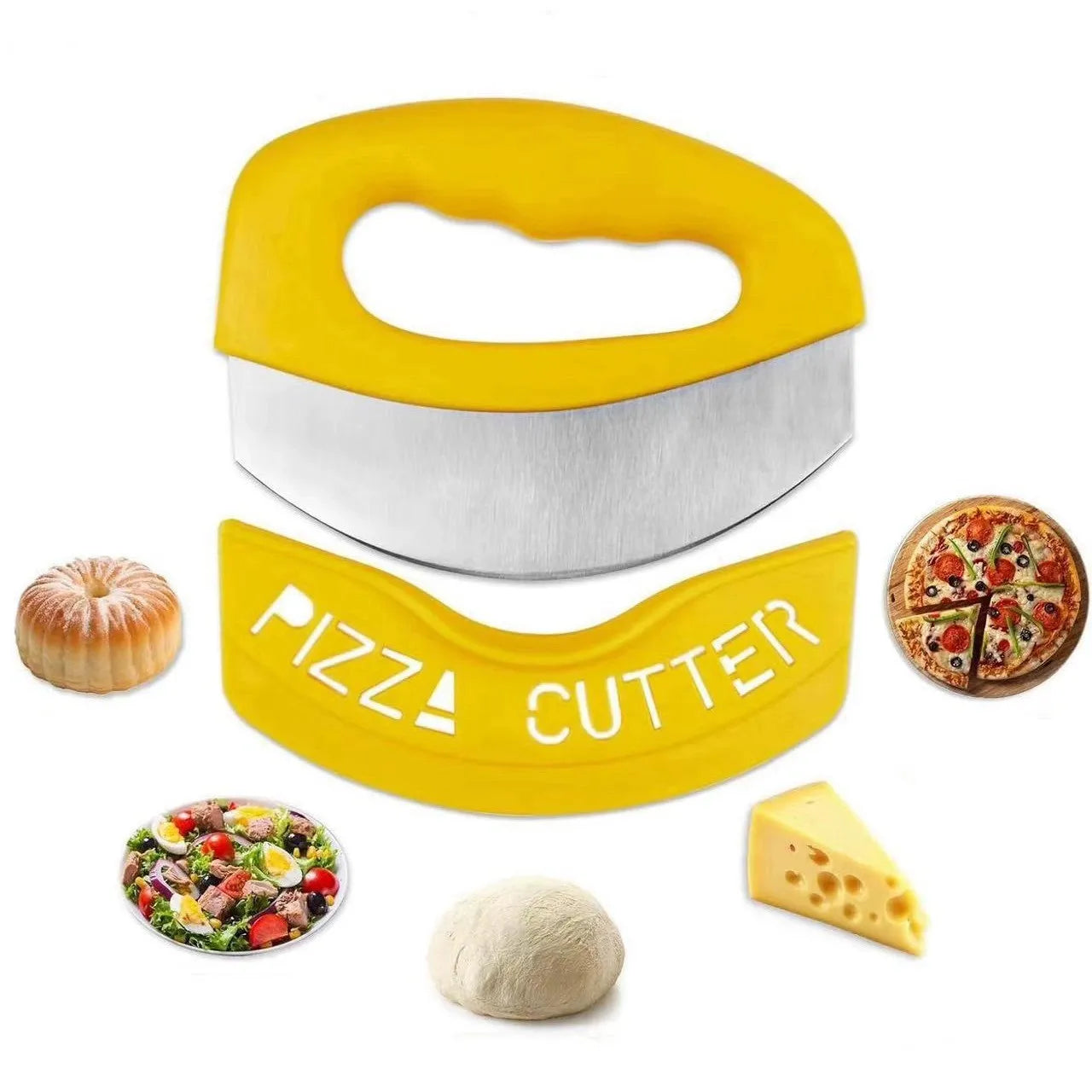 Stainless Steel Semi-Circle Pizza Cutter, Ideal for Pizzas & Pastries, Bakery Essential Tool, Multi-Functional Baking Tool