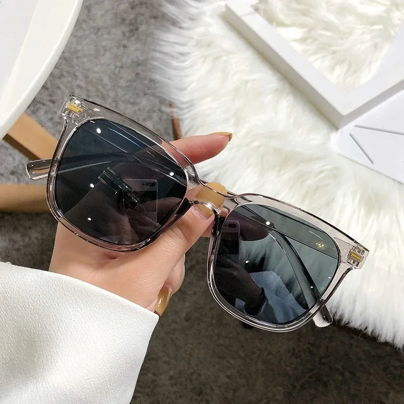 Korean Fashion Round Sunglasses Women Men Retro Style Rice Nails Women Big Frame Wild Shade Eyewear