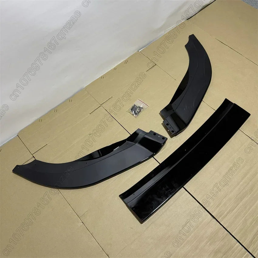 For Volkswagen Golf 6 MK6 R R20 2008-2013 Maxton Style Front Bumper Splitter Lip Diffuser Body Kit Spoiler Guard Gloss Black