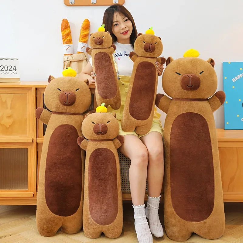 Kawaii Capybara Animal Plush Toys Fluffty Simulation Soft Internet Celebrity Cute Doll Plushie Pillow Stuffed Gift Kid Christmas