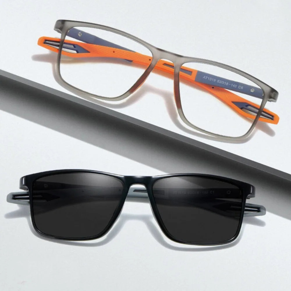 Photochromic Progressive Multifocal Reading Glasses Look Far and Near Eyeglasses Men Sport TR90 Frame Anti Blue Light Graded Eye