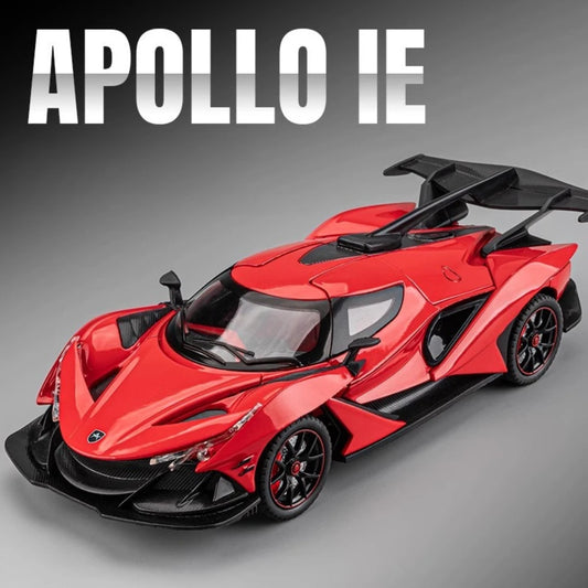 1:32 Apollo IE EVO Alloy Model Toy Diecast Car Doors Opened Sound Light Pull Back Miniature Rubber Tires Cars Kid Christmas Gift
