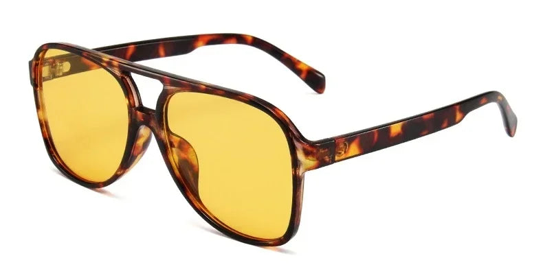 JNPCXI Double Bridge Classic Pilot Sunglasses Women Retro Vintage Sun Shades Glasses Unisex Driving Eyewear
