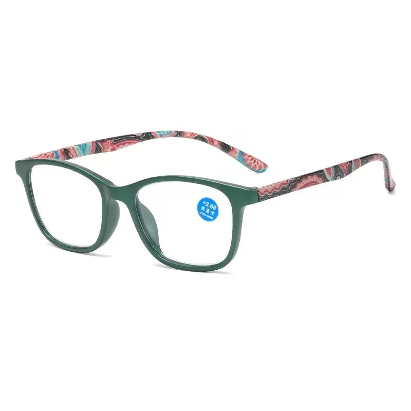 Elegant and Comfortable Reading Glasses with Anti Blue Light Anti Fatigue Protection Elastic Mirror Legs That Fit The Face Shape