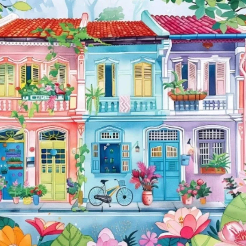 Paper Adult Jigsaw Puzzle 1000 Pieces Puzzle Toys Landscape Animation Puzzle Decorative Painting Exercise Brain Thinking