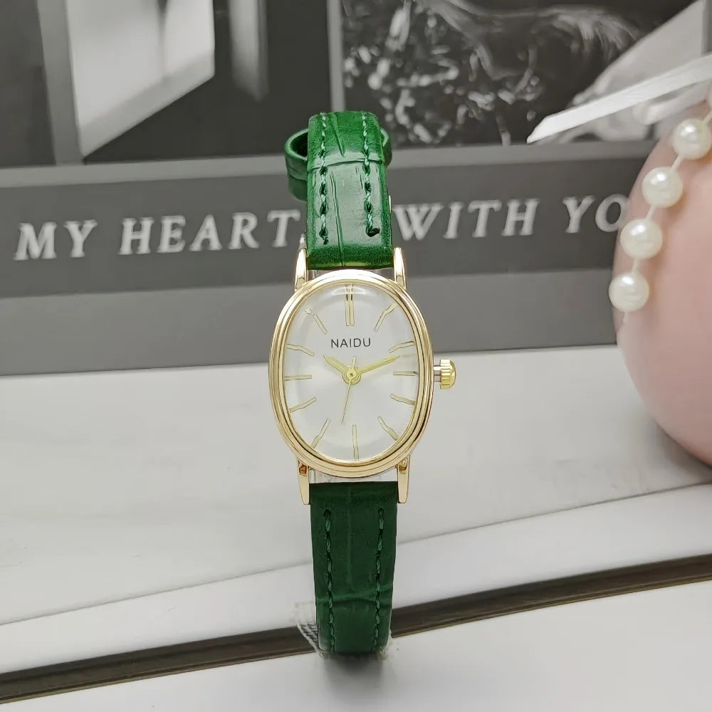 Fashion Brand Women Oval Dial Watch Luxury Leather Strap Quartz Watch Gift Ladies Wristwatches Relojes Para Mujer Wholesale