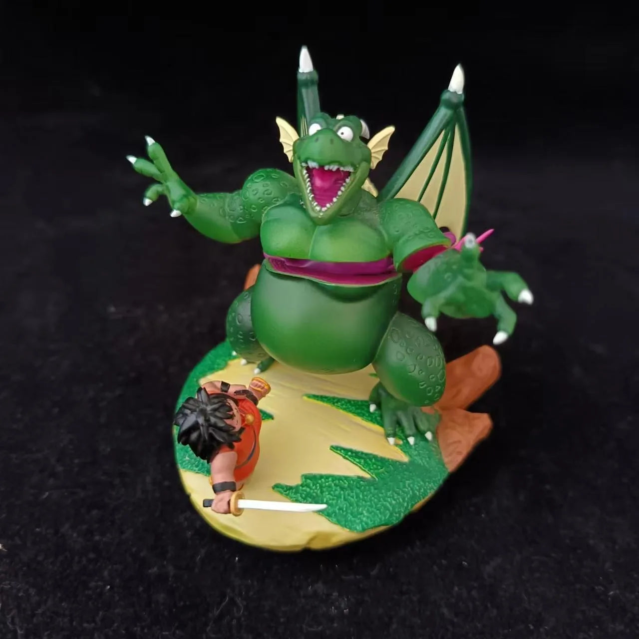 Dragon Ball Yajirobe Vs Cymbal Figurine Classic Anime Scenes Figures 8cm Pvc Action Figures Gk Statue Collection Model Toys Gift