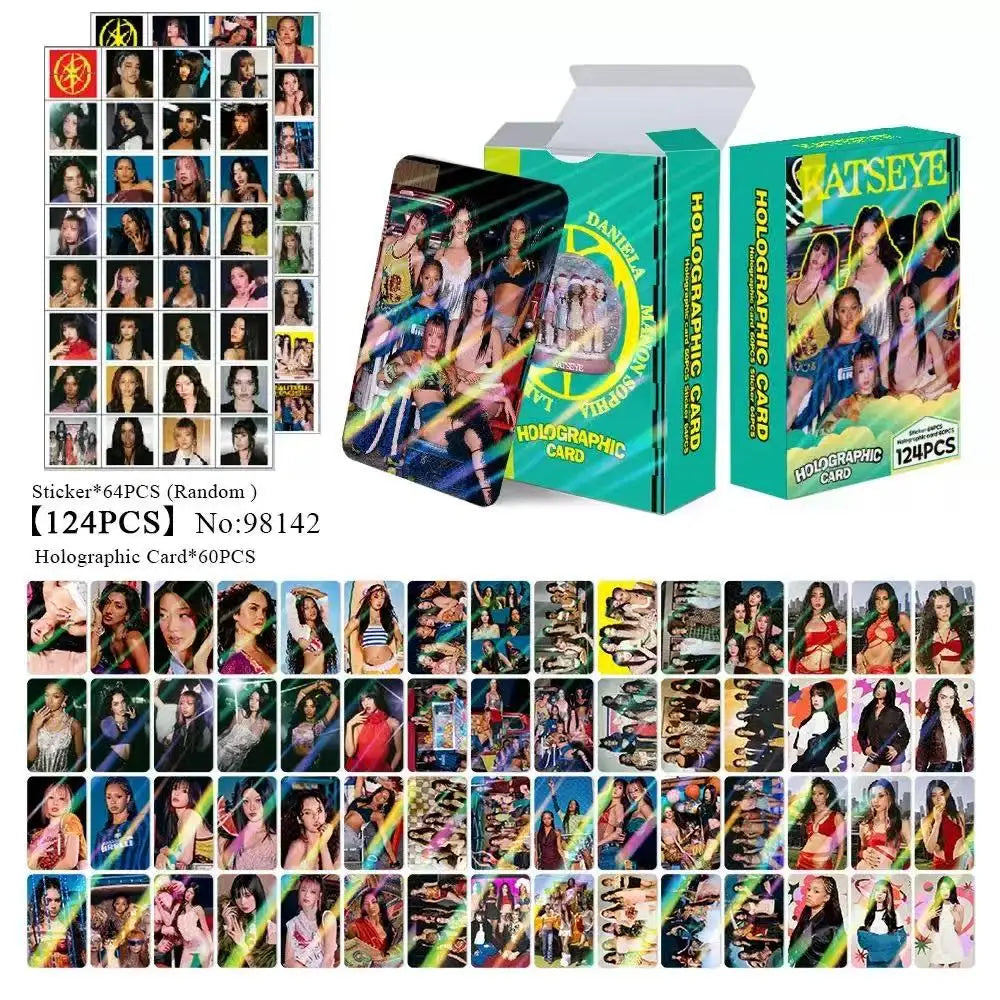 142Pcs Idol KATSEYE Album Gabriela Lomo Cards LARA DANIELA HD Printd Photocards Stickers MANON MEGAN YOONCHAE Fans Gift