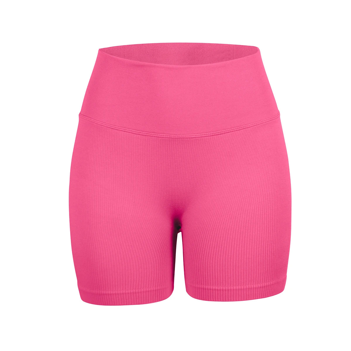 Women's seamless high-waisted yoga shorts that flatten the stomach and lift the buttocks; perfect for workouts and running
