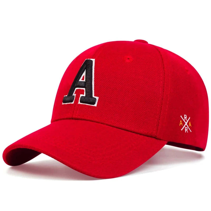 Unisex A Letter Side Embroidery Baseball Caps Season Outdoor Adjustable Hats
