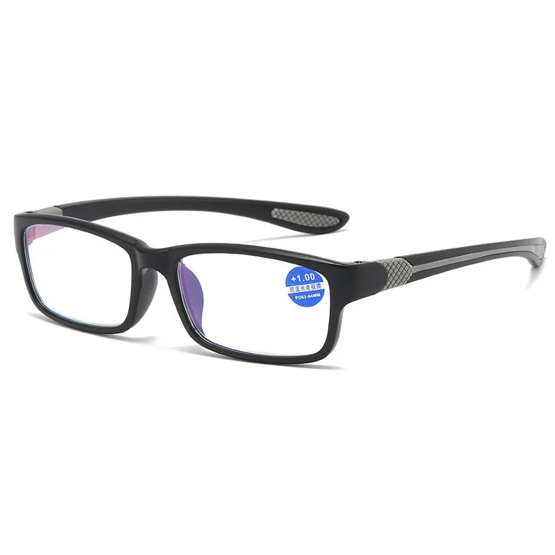 Anti Blue Light Reading Glasses for Men Sports Casual Fashion Presbyopic Glasses with Grade +100 ~ +400