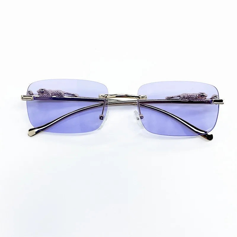 1pc Men and Women Neutral Frameless Oval Frame Multi-color Advanced Fashion Suitable for Casual Attire