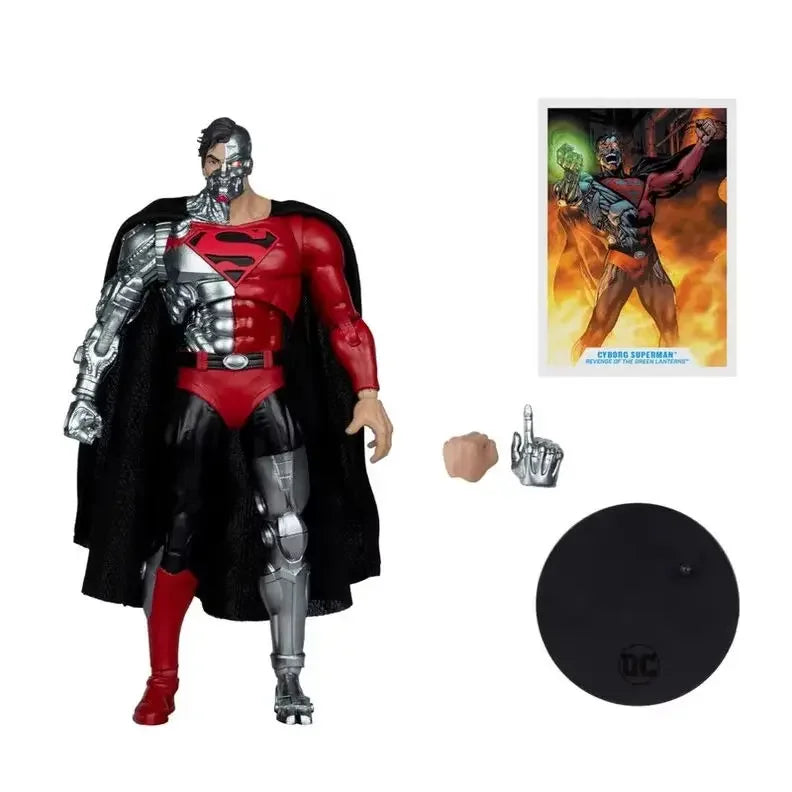7" DC Superman Anime Figure, CYBORG Superman Action Figure Mechanical Hero