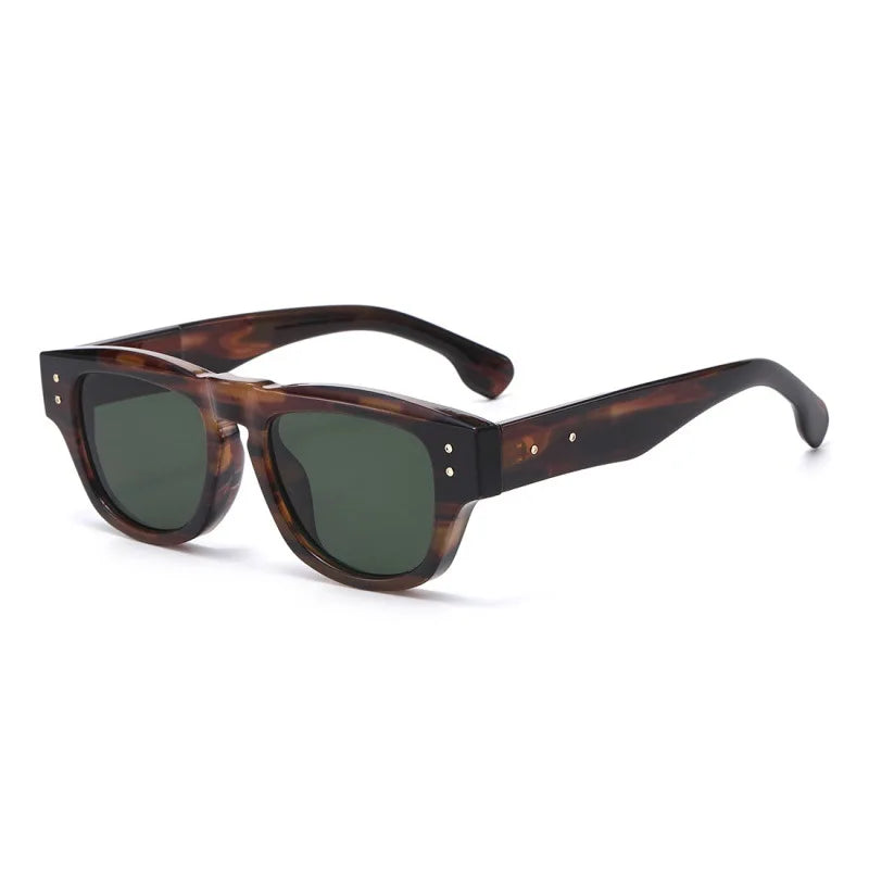 JNPCXI Ins Popular Fashion Cat Eye Sunglasses Women Retro Rivets Clear Gradient Shades UV400 Men Trending Sun Glasses