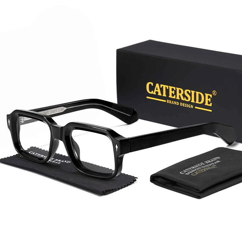 CATERSIDE Fashion Simple Men Sunglasses Roughly Framed Design Sun Glasses Women Outdoor Party Vacation Travel Driving Eyeglasses