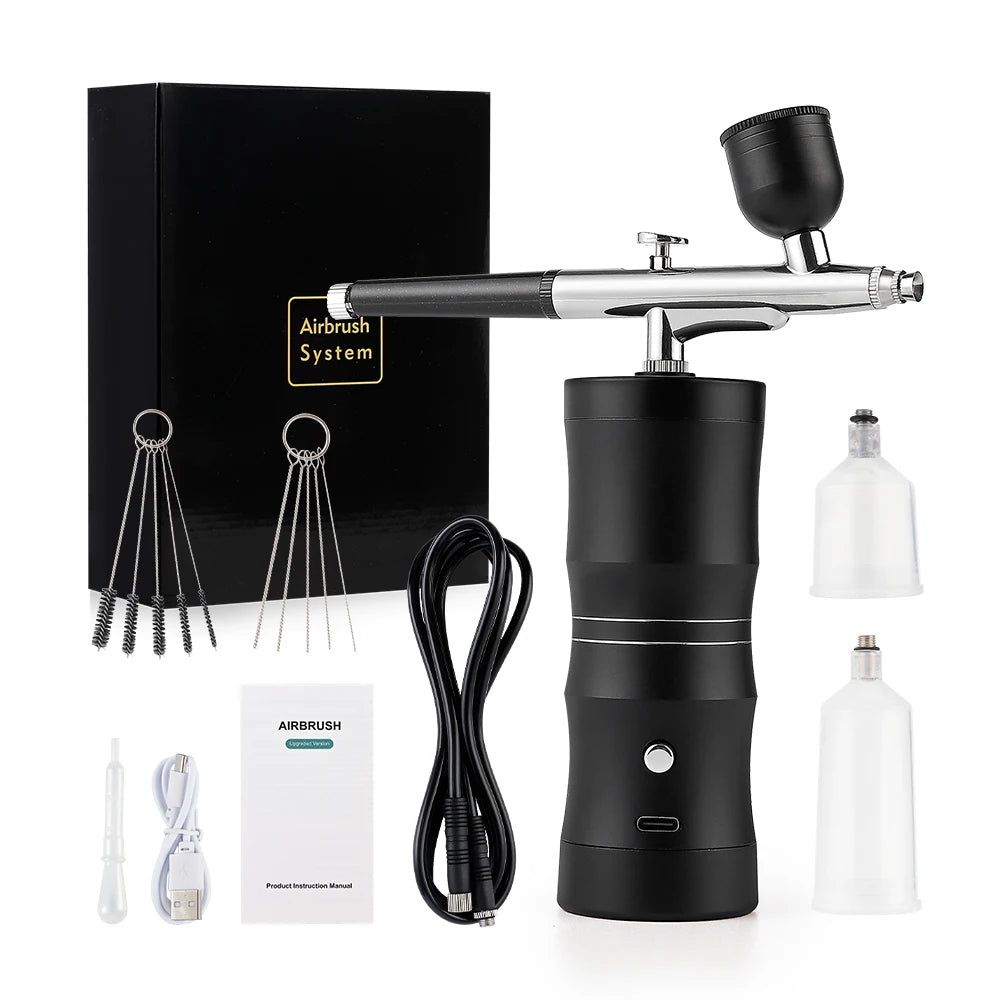 Top 0.3mm Portable Airbrush With 150cm Air Tube Cake Pastry Painting Sprayer Makeup Hair Dye Barber Nail Art Paint Spray Gun