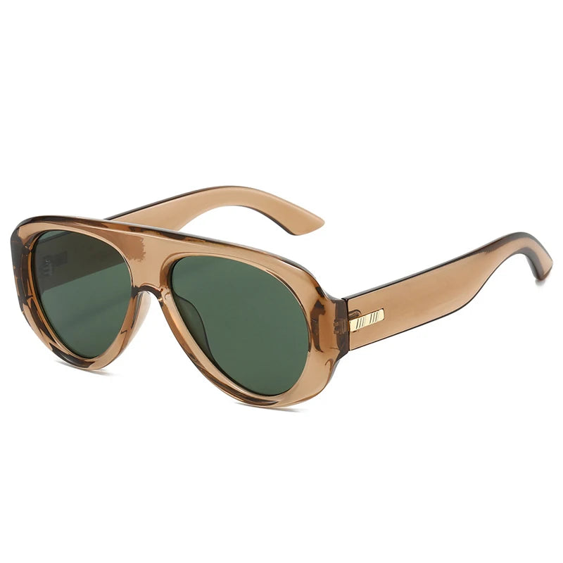 JNPCXI New Retro Large Sunglasses for Women Fashion Wide Legs Sun Glasses Gradient Color Glasses Goggles