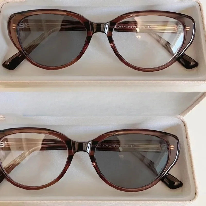 Photochromic Eyeglasses for Woman Anti Radiation Cat Eye Glasses
