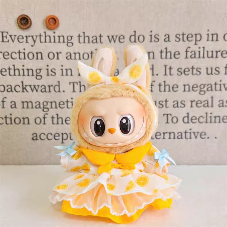 Labubu Clothes For 15-17CM I II III Labubu Outfits Mini Plush Cotton Idol Doll Universal Clothing  Party Accessories Gifts
