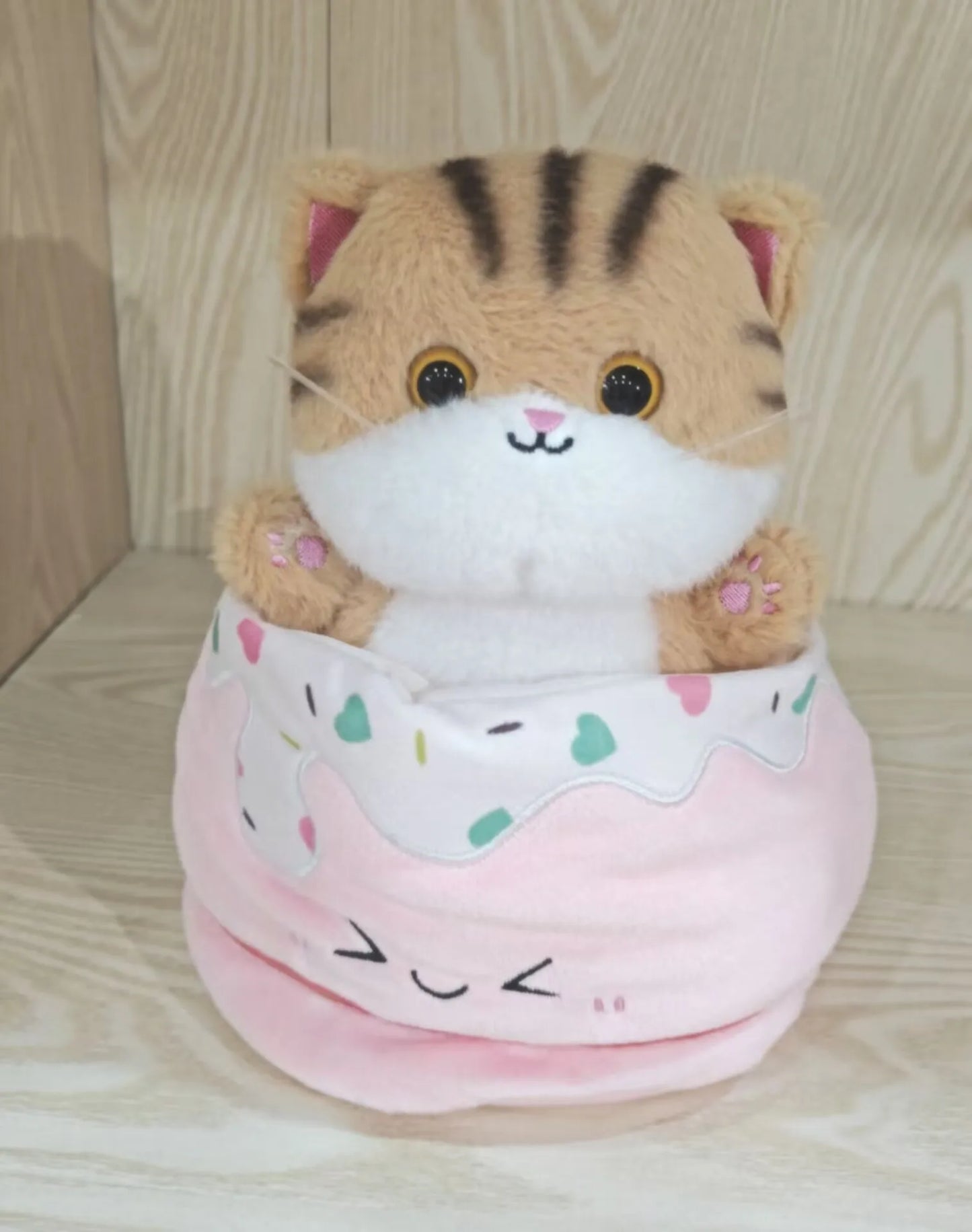 Kawaii Cat Plush Doll Toy Kitten's den Cartoon Ragdoll Cat Lucky Cat Siamese Cat Kitten  Stuffed Soft Animal Doll Gifts