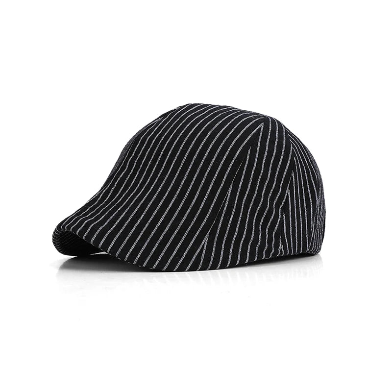 6160-Newsummerwomensartisticstripedpainterhat-children'sspring/summeroutdoorcasualforwardhat-high-endstylethatmakestheacelooksma