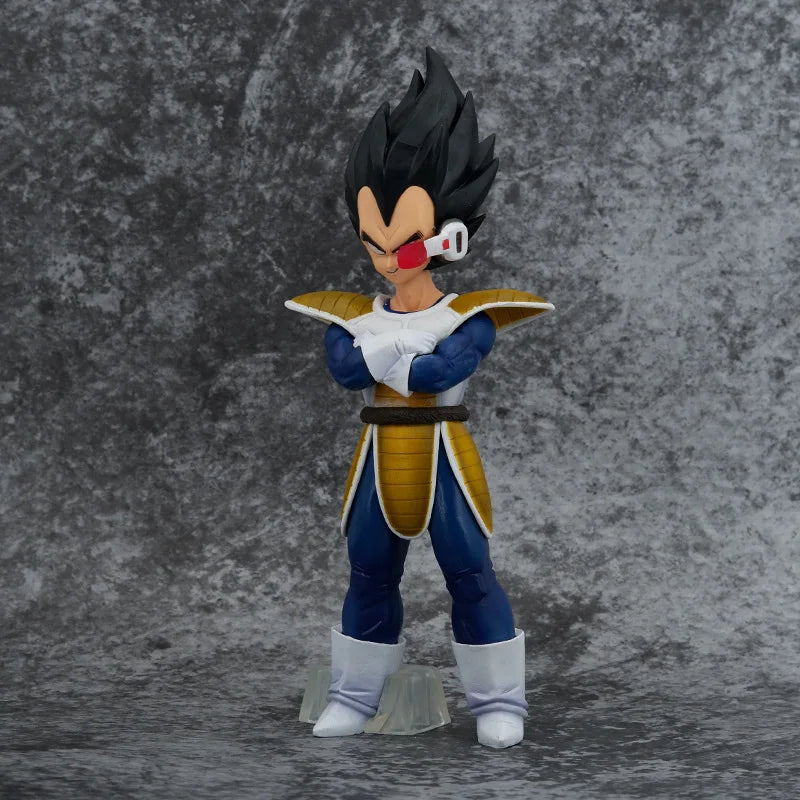 9in Anime Dragon Ball Z Young Vegeta Scouter Figurine PVC Statue Collection