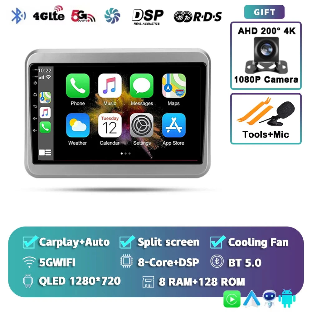 For Suzuki Spacia 2 II 2017 - 2023 2K 12+256 QLED Android 15 CarPlay Car Radio Multimedia Video Player GPS stereo Head Unit 4G