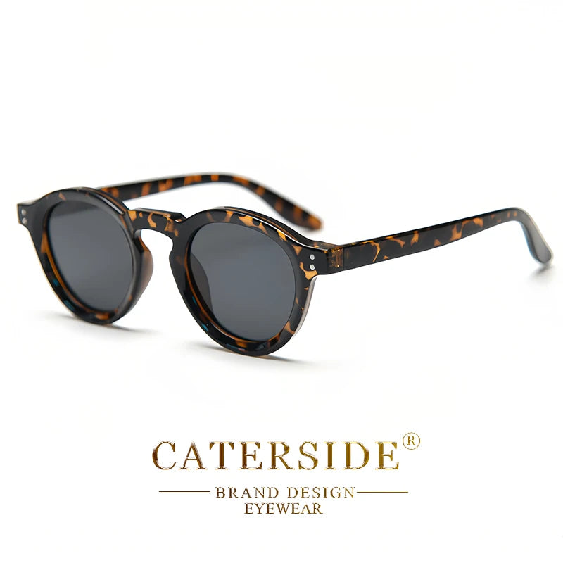 CATERSIDE Round Polarized Sunglasses Men Retro TR90 High-Quality TAC Lenses Sun Glasses Women Driving Fishing Eyewear Travel